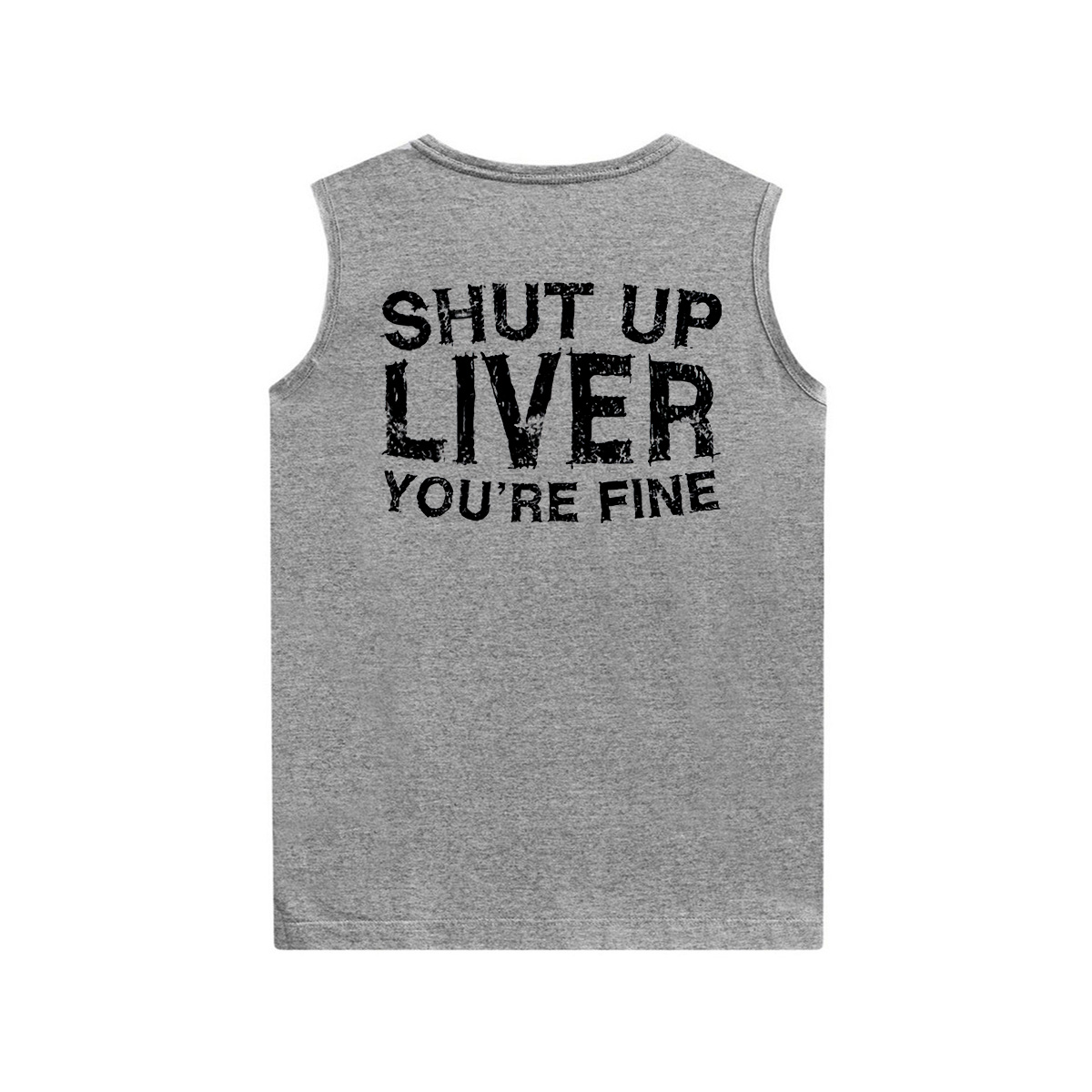 Livereid Shut Up Liver You're Fine Print Men's Vest - Livereid