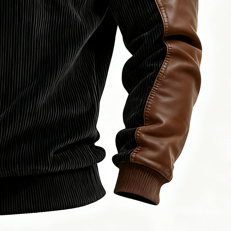 Men's Autumn/Winter New Outdoor Casual Button-Down Corduroy And Suede Long-Sleeved Sweatshirt-inspireuse