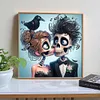 5D DIY teilweise speziell geformter Bohrer Halloween Skelett Diamantmalerei 30x30cm