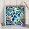 Diamond Painting-DIY Full Round Drill Stained Glass Paw