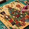 Christmas DIY Special Shape Diamond Painting Pearl Art With Inner Frame Kit 25x25cm(Christmas Tree)