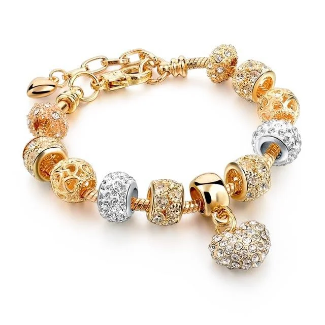 Heart Gold Bracelets&Bangles-Mayoulove