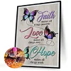 Diamond Painting-DIY Full Round Drill Butterfly Saying
