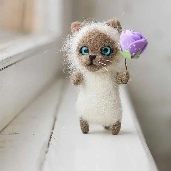 DIY Cat Wool Felt Kit for Cat Lovers