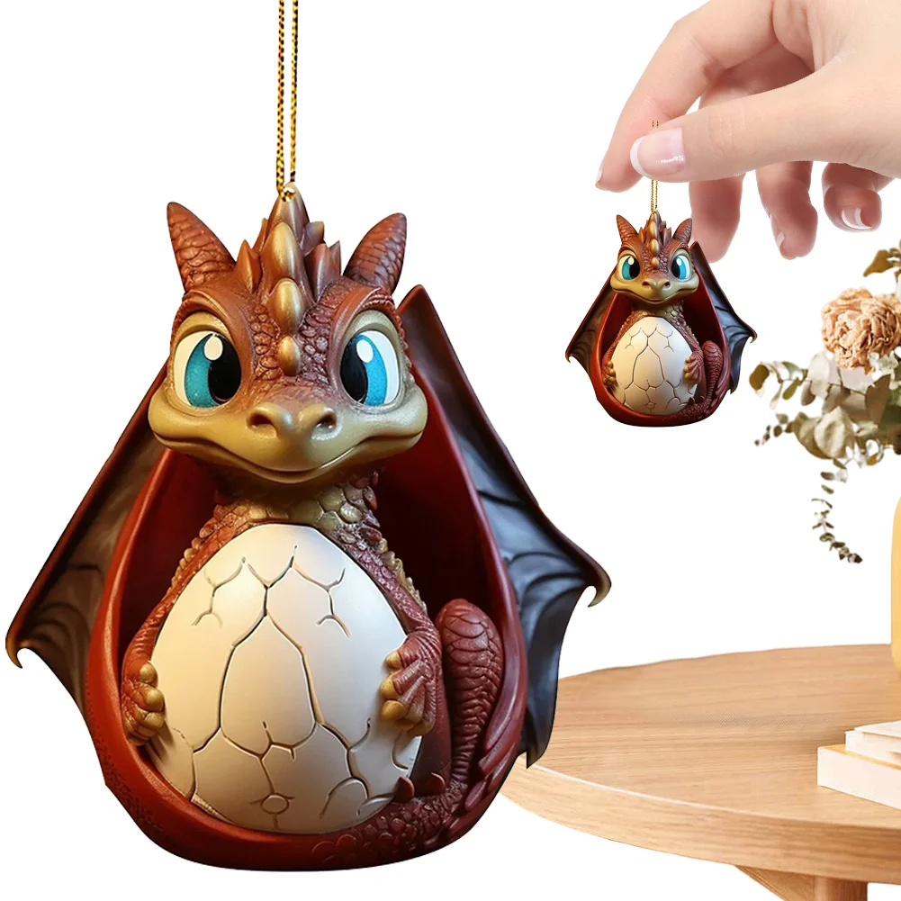 Christmas Dragon Egg Decoration Novelty Cute Acrylic Party Favors (B)