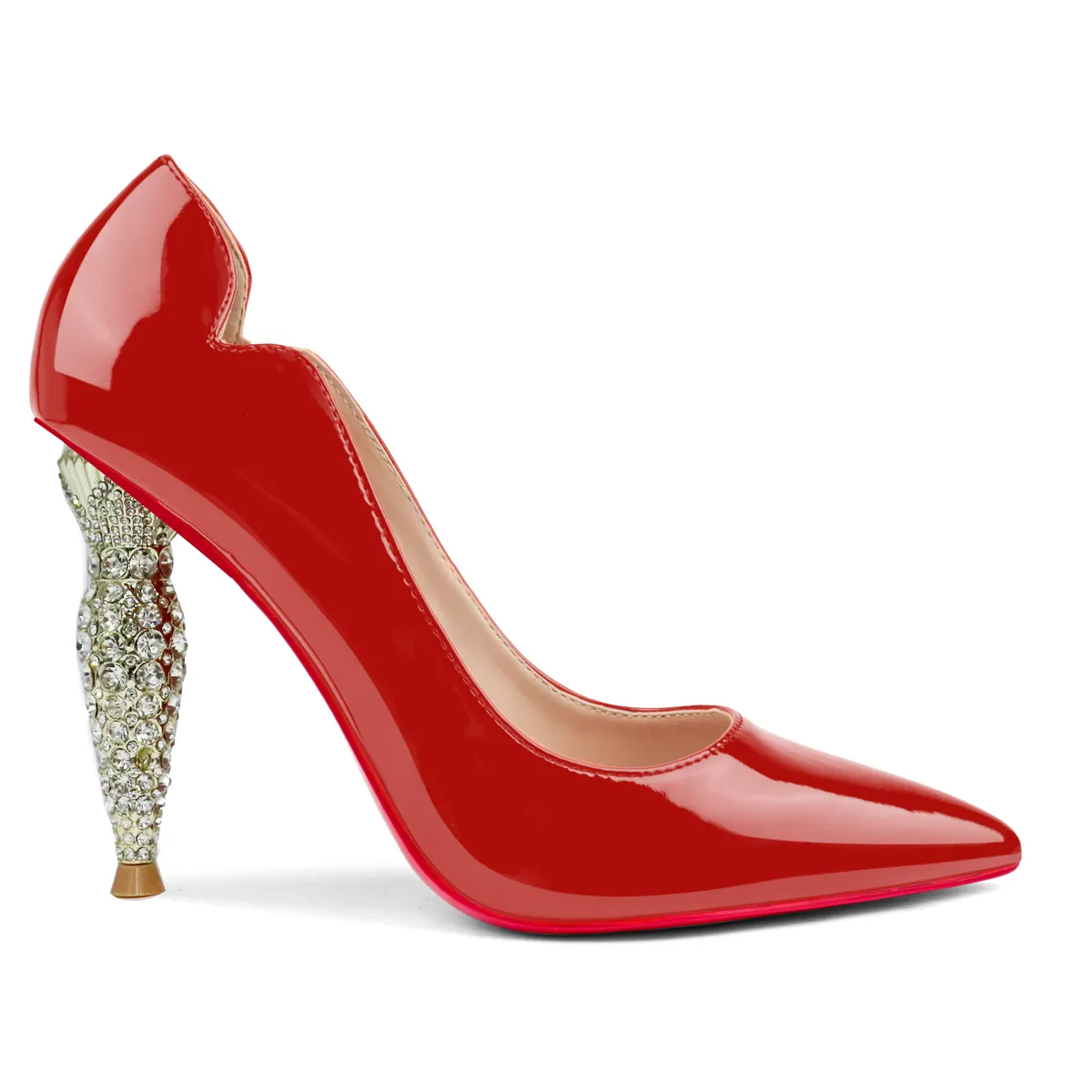 100mm Diamond Red bottom  high heels-vocosishoes