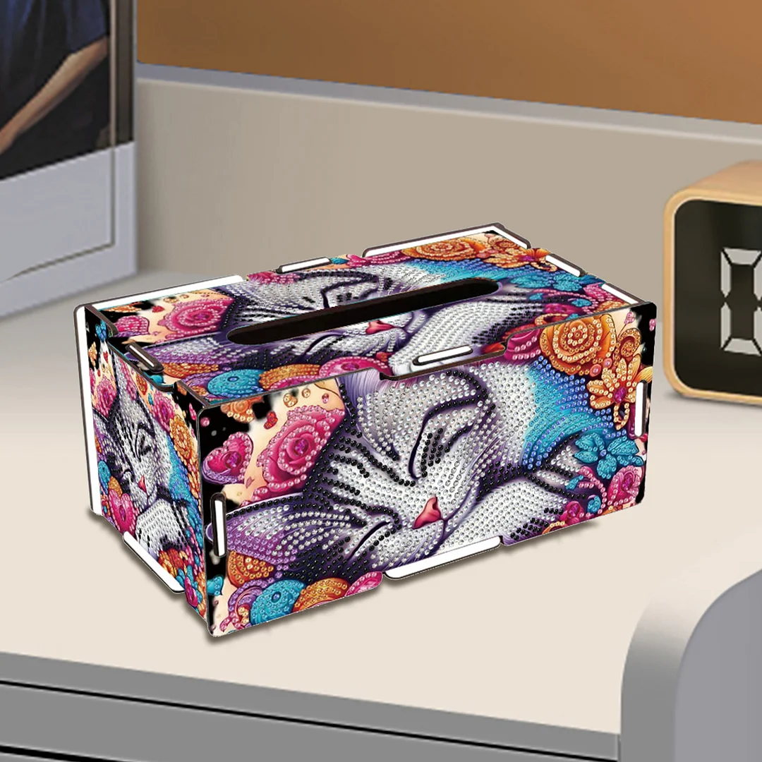Wooden Diamond Painting Tissue Box for Home and Office Decoration(CZH010)
