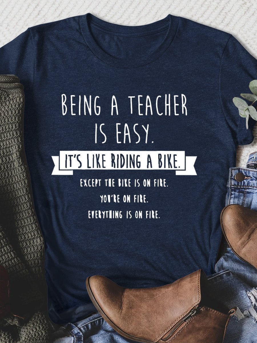 Being A Teacher Print Short Sleeve T-shirt