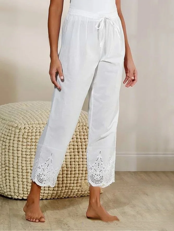 Women's Lace Patchwork Casual Pants