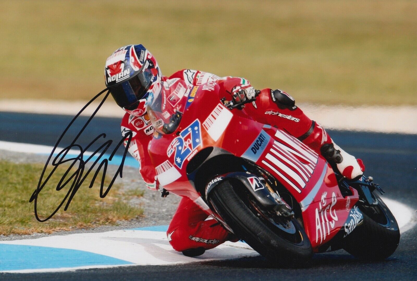 Casey Stoner Hand Signed 12x8 Photo Poster painting - Ducati MotoGP Autograph.