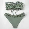 Gioiacombo&trade; Costume da bagno con spacco in pizzo fungo