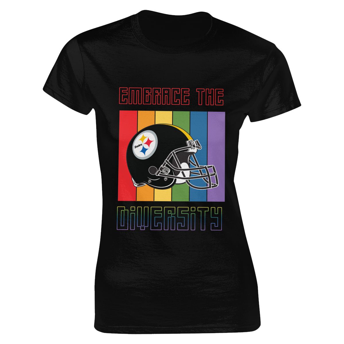 Pittsburgh Steelers Embrace The Diversity Women's Crewneck T-Shirt