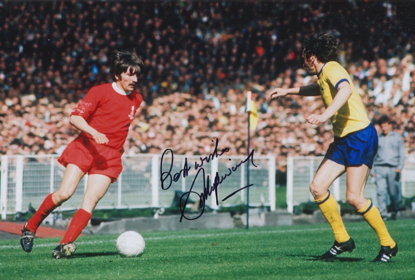 STEVE HEIGHWAY HAND SIGNED 12X8 Photo Poster painting LIVERPOOL FOOTBALL AUTOGRAPH