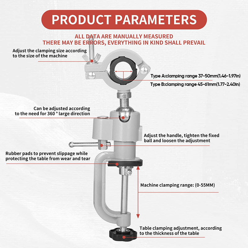 SAKER® Bench Clamp Vises Grinder Holder