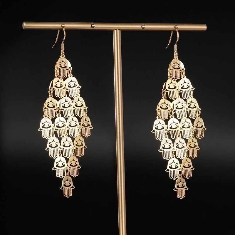 1 Pair Fashion Leaf Heart Shape Butterfly Plating Hollow Out 201 Stainless Steel 18K Gold Plated Stainless Steel Earrings