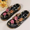 Gioiacombo&trade; 2022 Nuovi sandali a punta tonda in stile etnico con fiori