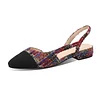 20mm Women&lsquo;s Classic Knit Flat Pumps Closed Round Toe Splicing Casual Shoes
