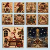Christmas Series Wooden Framed DIY Pearl Painting Art Kits Decor 20x20cm