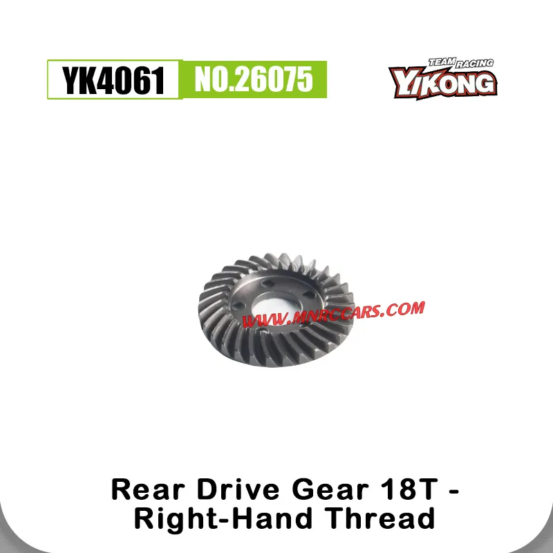 YIKONG YK4061 RC Car Parts Rear Drive Gear 18T - Right-Hand Thread 26075
