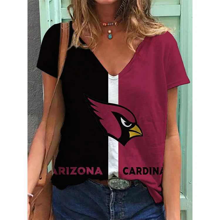 Arizona Cardinals Lightweight Short Sleeve V-Neck T-Shirt
