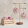 Christmas Embroidery Kit with Toolkit Embroidered Xmas Tree Ornaments Multifunctional Handmade Circle Embroidery Kit For Christmas Tree Home Decor (Red and White ) tapestrymarket