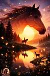 Luxury AB Velvet Diamond Painting Kit - Horse
