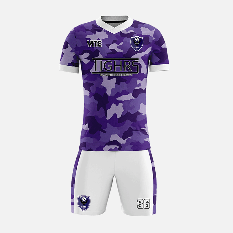 YITE | YTZQ154-White  And Purple Soccer Uniforms