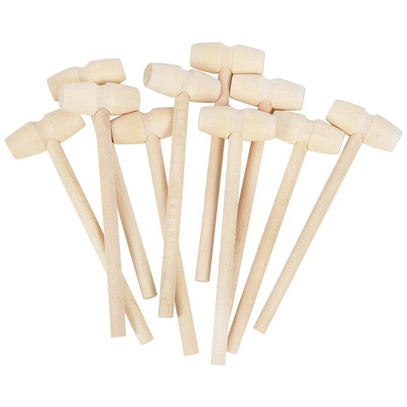 5/10pcs Mini Wooden Hammer Pounder Replacement Wood Mallets Crab Seafood Crackers Kids Toys Wedding Birthday Party Decoration