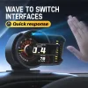 Car HUD Head-up Display P6 Full LCD Obd Instrument Modified Driving Score Gesture Switch A590 OBD+GPS Dual-Mode Smart Instrument