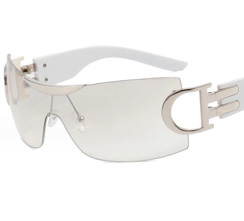 Punk Solid Color Pc Special-Shaped Mirror Frameless Women’s Sunglasses