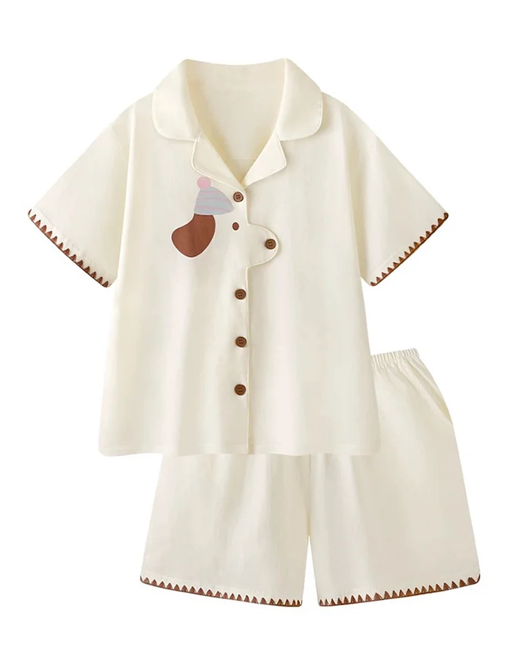 Women's Puppy Shaped Pajama Set