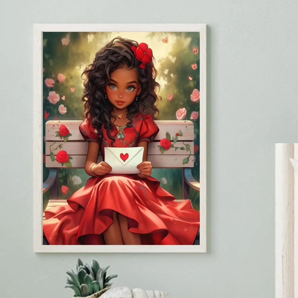 Diamond Painting - Full Round Drill - Kid Sweet Couple(Canvas|30*40cm)