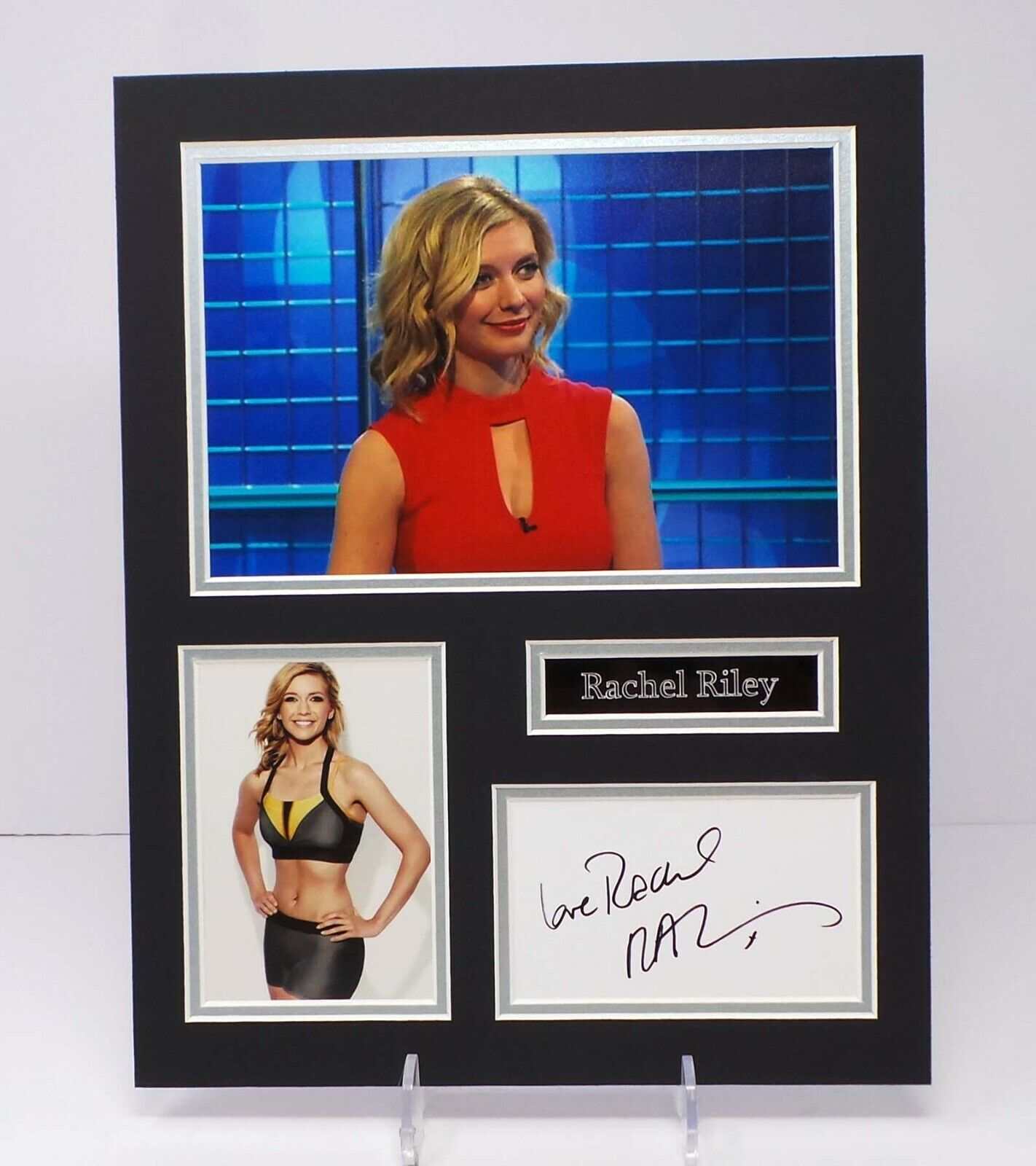 Rachel RILEY Signed Mounted Sexy Photo Poster painting Display AFTAL RD COA Countdown Presenter