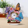 Diamond Painting Acrylic Flower Butterfly Clock Ornament