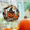 Pumpkin Witch Hat 2D Flat DIY Diamond Painting Pendant for Wall Decor 24cm