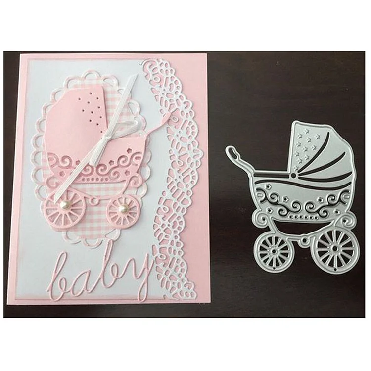 Baby carriage Metal Dies Cut Template for Embossing DIY Scrapbooking Paper Album Gift Cards Making New Stencil Craft Cut
