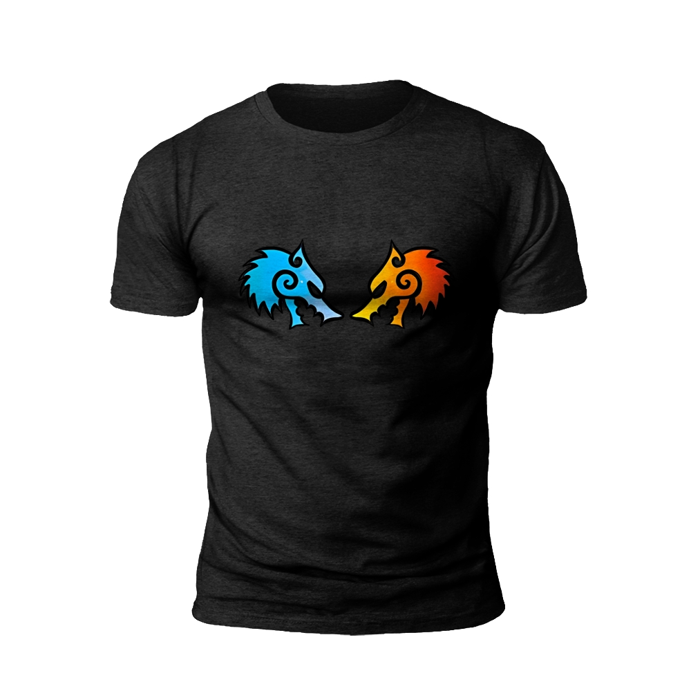 Elemental Equines: Fire and Ice Horses T-shirt