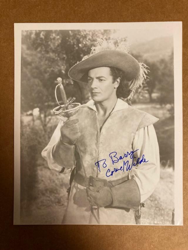 Cornel Wilde Actor Boldly Signed 8x10 Vintage Photo Poster painting - Auction House/JSA COA