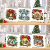 (US Only)6PCS Merry Christmas DIY Diamond Art Greeting Cards Congratulations Cards