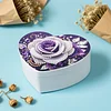 Diamond Painting Rose Heart-Shaped Jewelry Box Decorative Storage Case