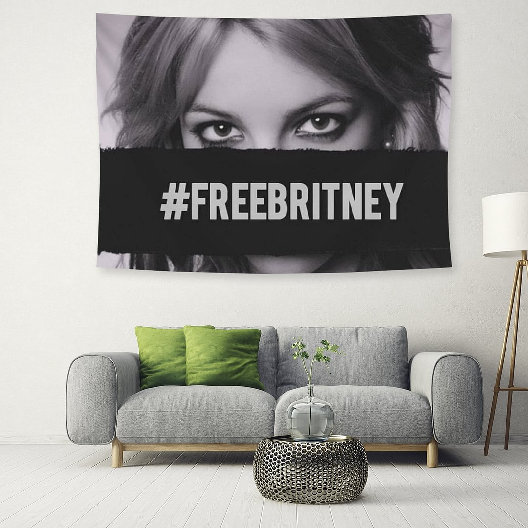 Free Britney Tapestry Wall Hanging Background Fabric Painting Tapestry Bedroom Living Room Decoration