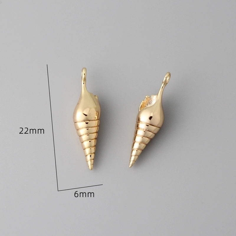 1 Piece Brass Conch Shell Jewelry Accessories Pendant