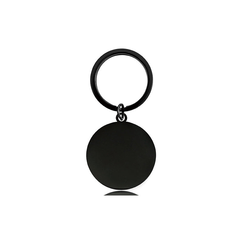Key Chain Spot Stainless Steel Blank Laser Color Printing Material Holiday Gift Lettering Metal Key Chain