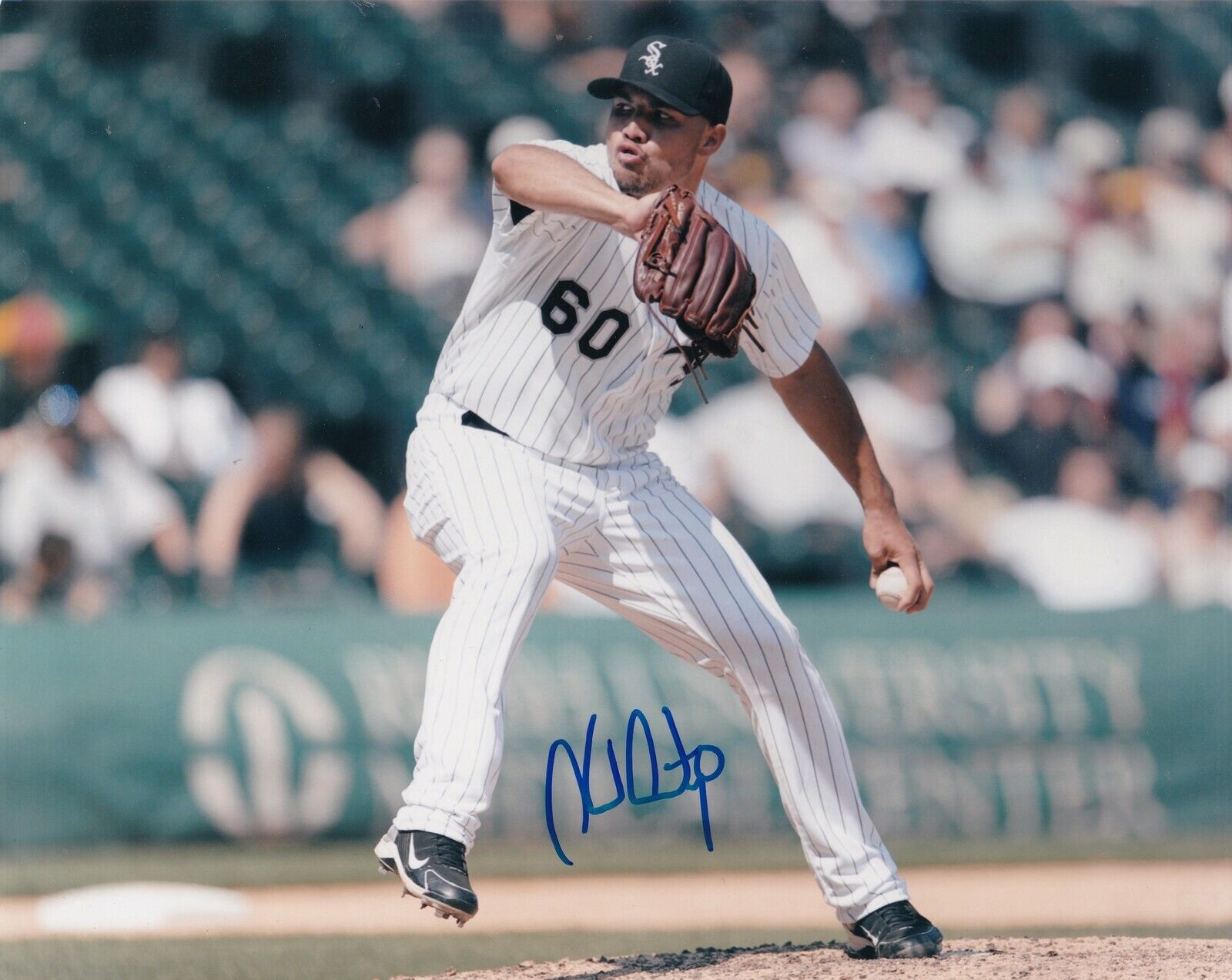 HECTOR SANTIAGO CHICAGO WHITE SOX ACTION SIGNED 8x10