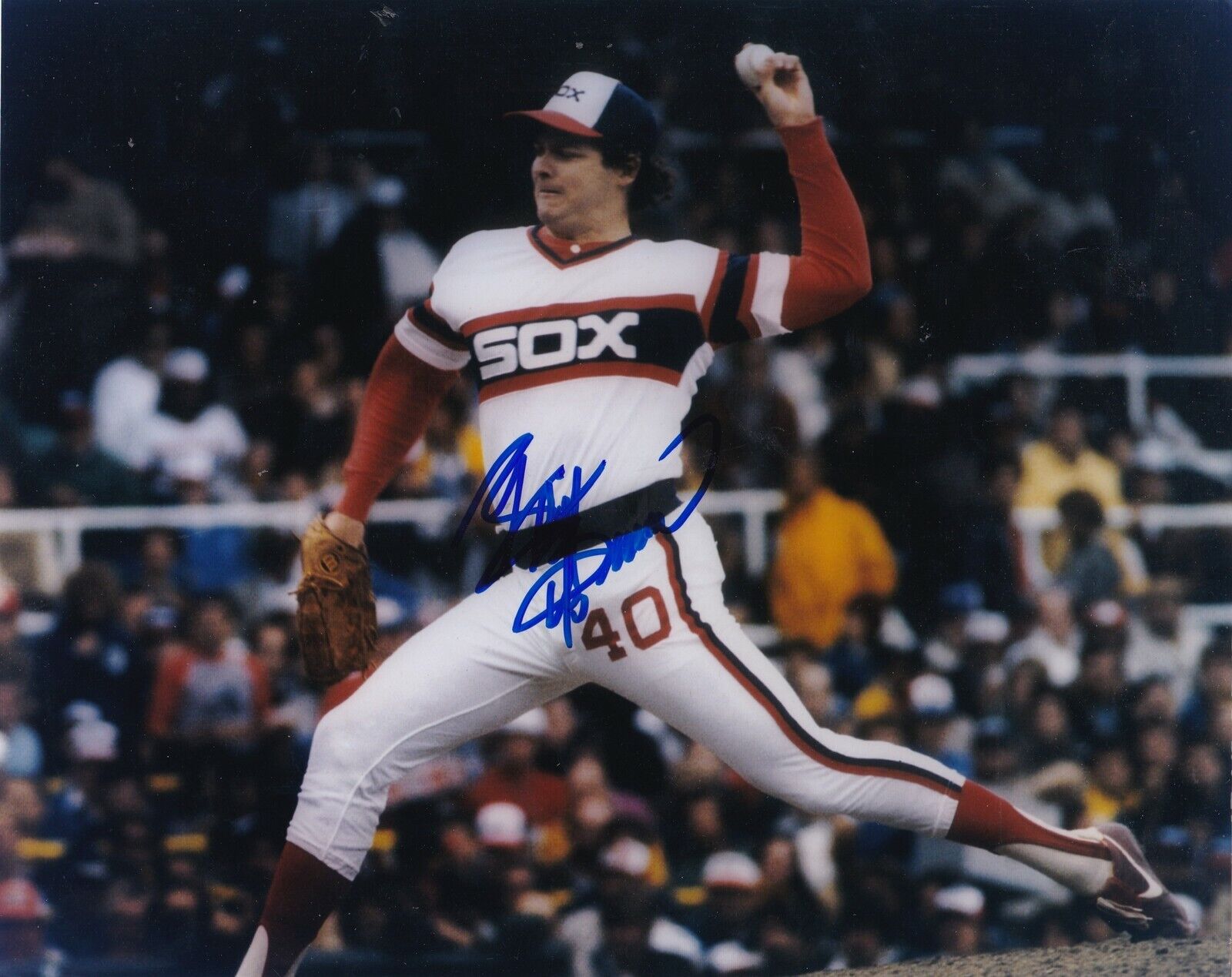 BRITT BURNS CHICAGO WHITE SOX ACTION SIGNED 8x10