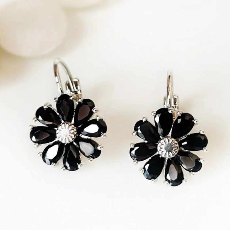 Sunflower Rhinestone Earrings