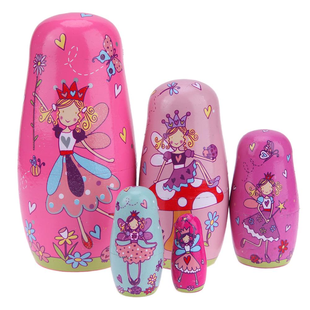 

5pcs/Set Pink Angel Matryoshka Nesting Dolls, 501 Original