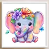 (Stamped/Counted) Elephant - 18CT Cross Stitch 20*20cm/7.87*7.87in