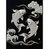 Peinture DIY en perles koi pour d&eacute;coration int&eacute;rieure peinture d&rsquo;art perl&eacute; 30x40cm avec cadre