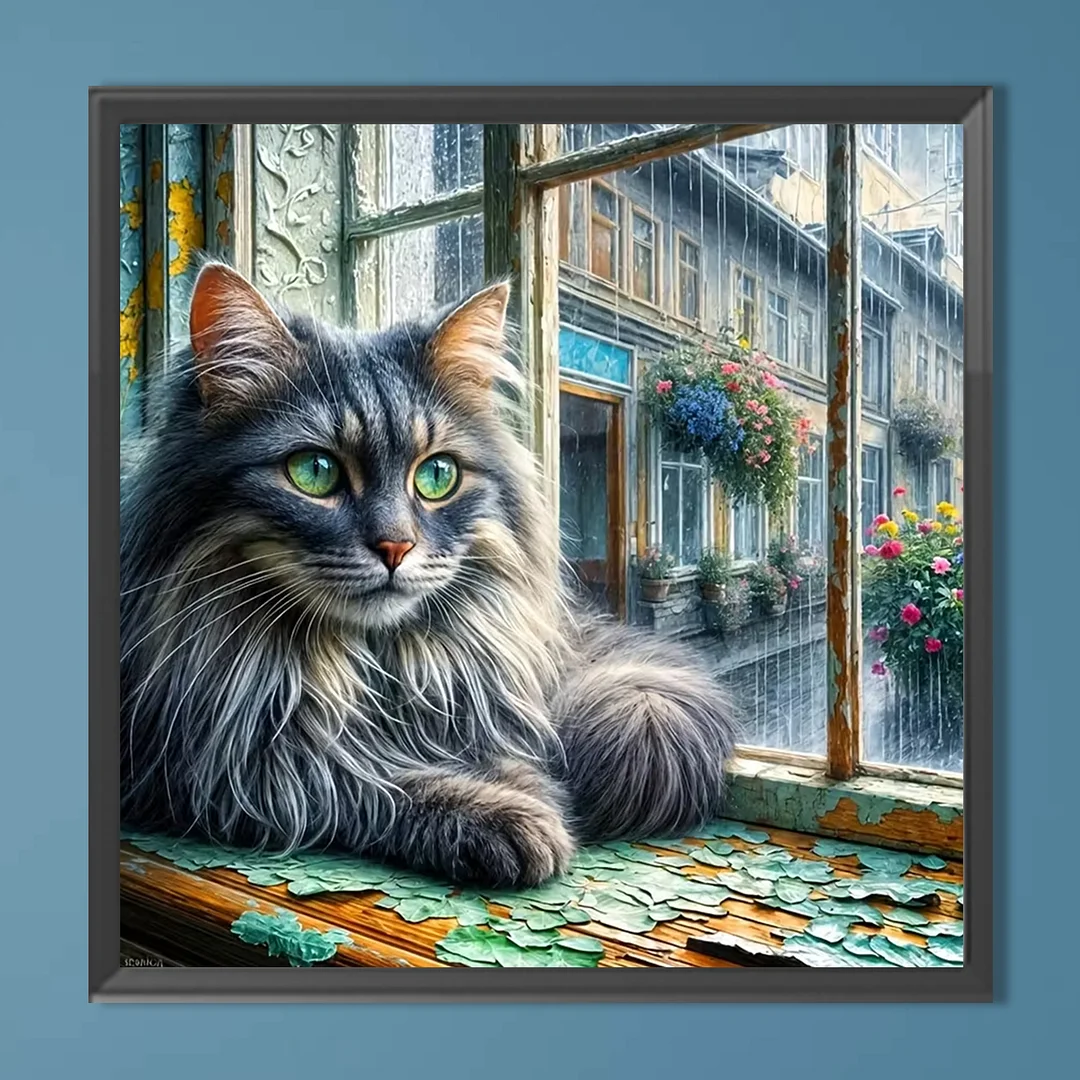 Diamond Painting - Full Round Drill - Cat(Canvas|Canvas|40*40cm)